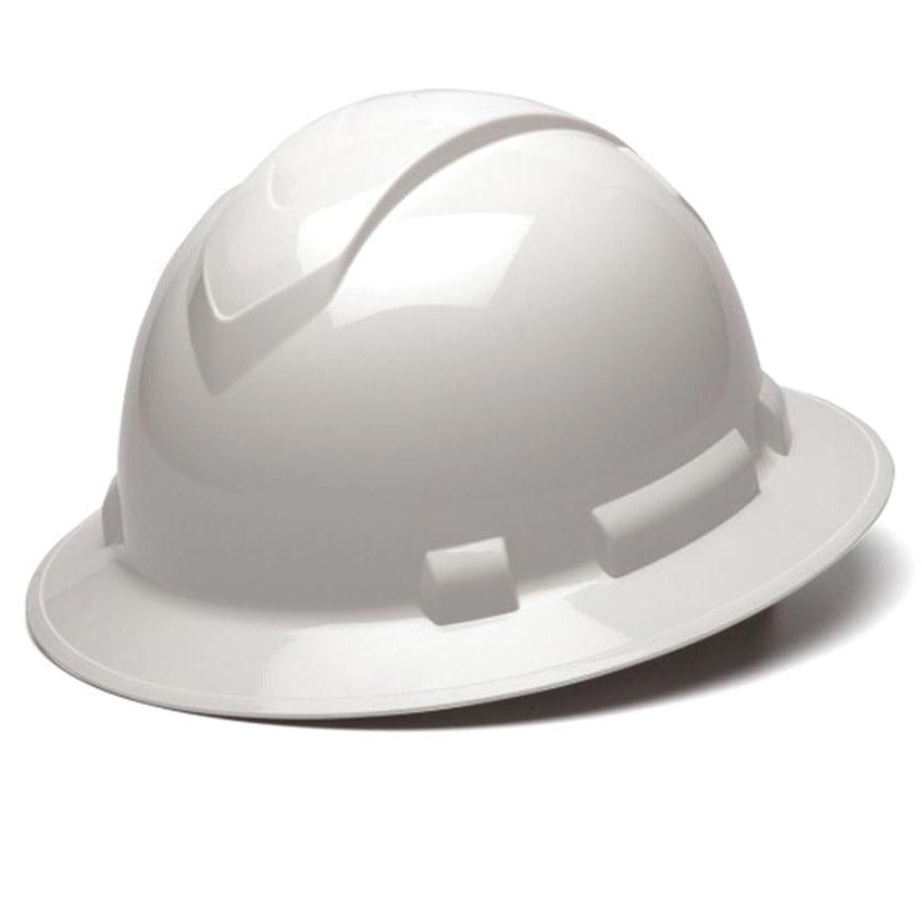 White Ridgeline Full Brim 6 Point Ratchet Hard Hat