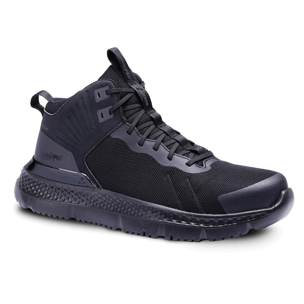 Black Timberland Pro Setra Composite Toe Mid Boots
