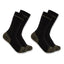 Black Carhartt Midweight Cotton Blend Steel Toe 2 Pack Boot Socks