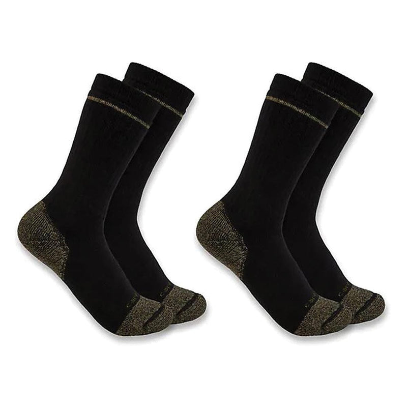 Carhartt Midweight Cotton Blend Steel Toe 2 Pack Boot Socks