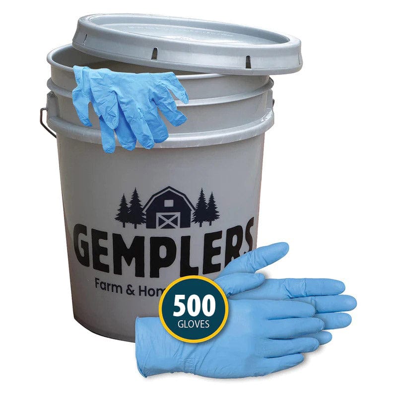 Gemplers 8-mil Disposable Nitrile Gloves | Bucket of 500 gloves