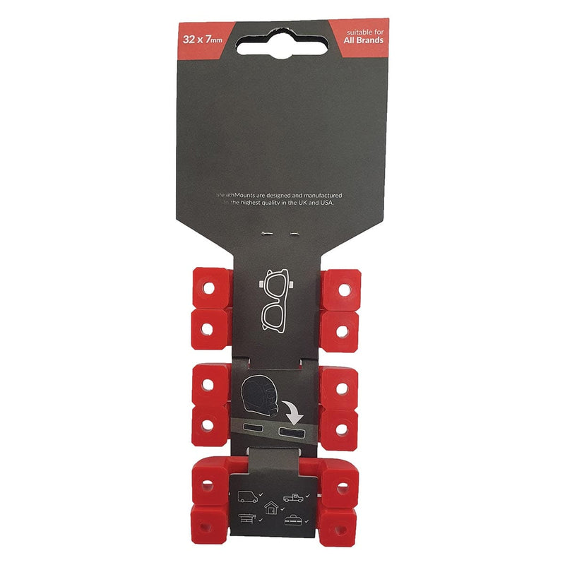 Stealthmounts Bench Belt Universal Tool Holders, Red, Pkg. of 6