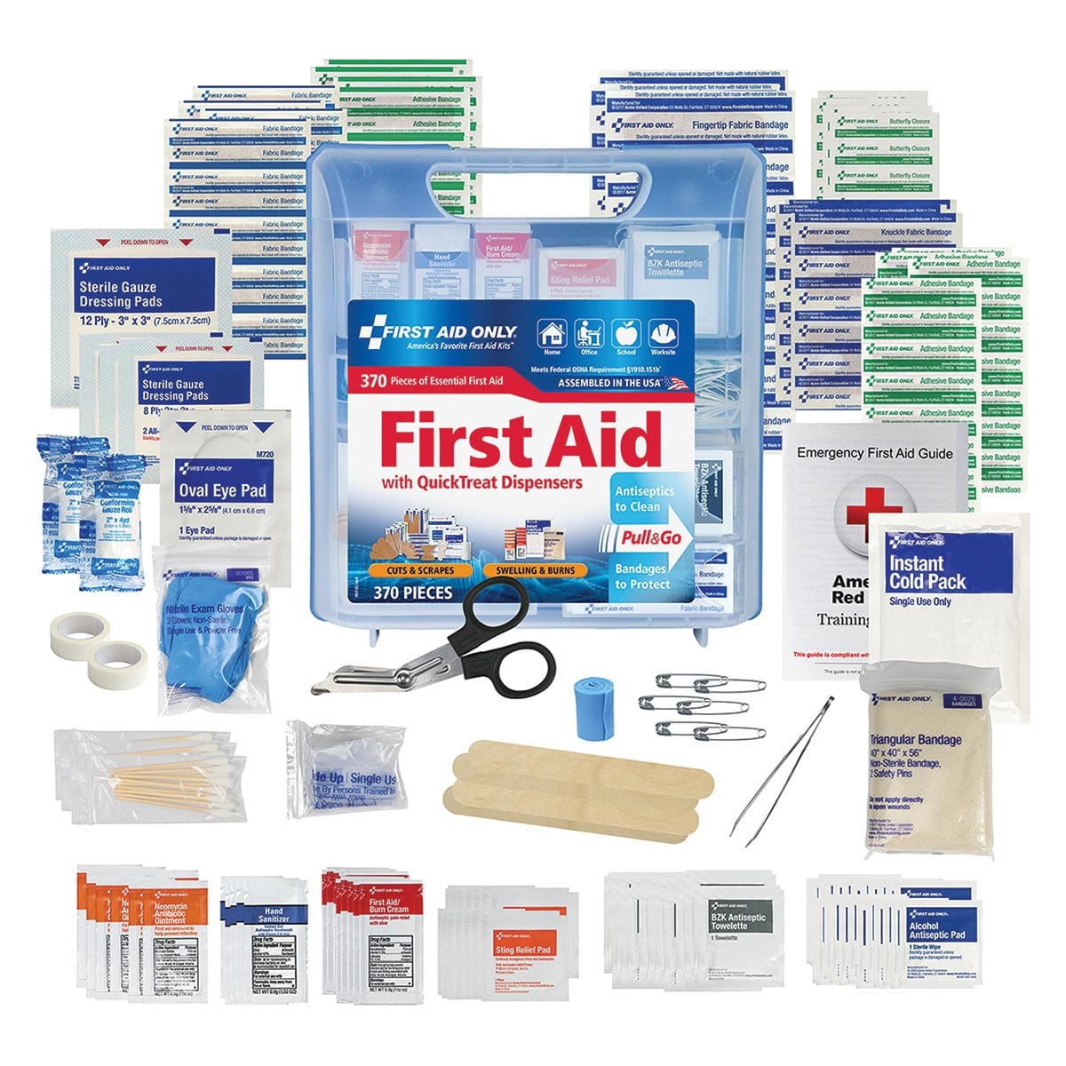 First Aid Only QuickTreat Dispenser Plastic First Aid Kit 91407