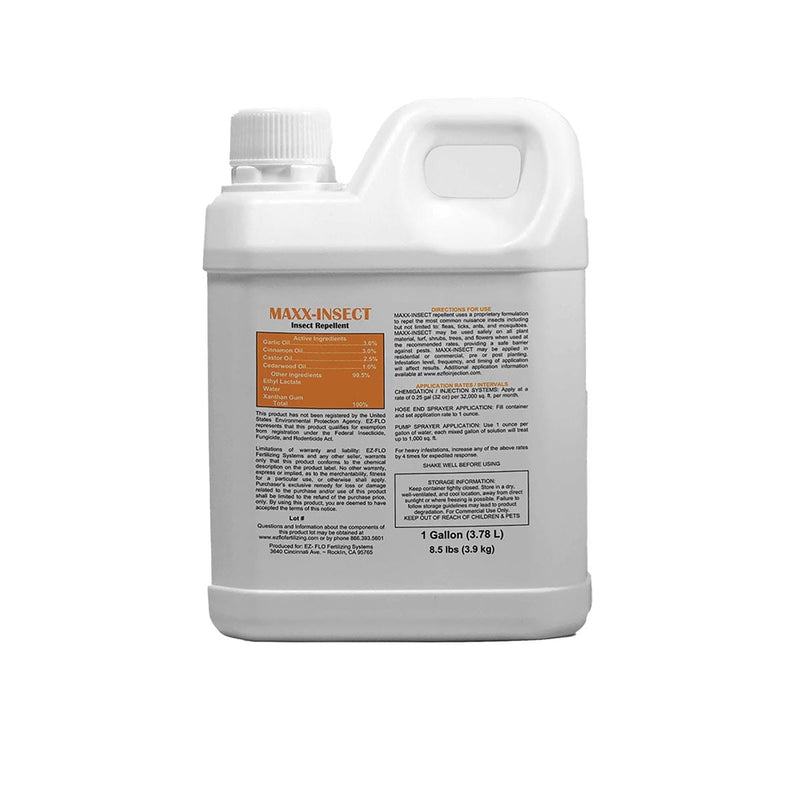 EZ-FLO MAXX INSECT 1 Gallon Broad Spectrum Repellent for Mosquitoes, Fleas, Ticks & More