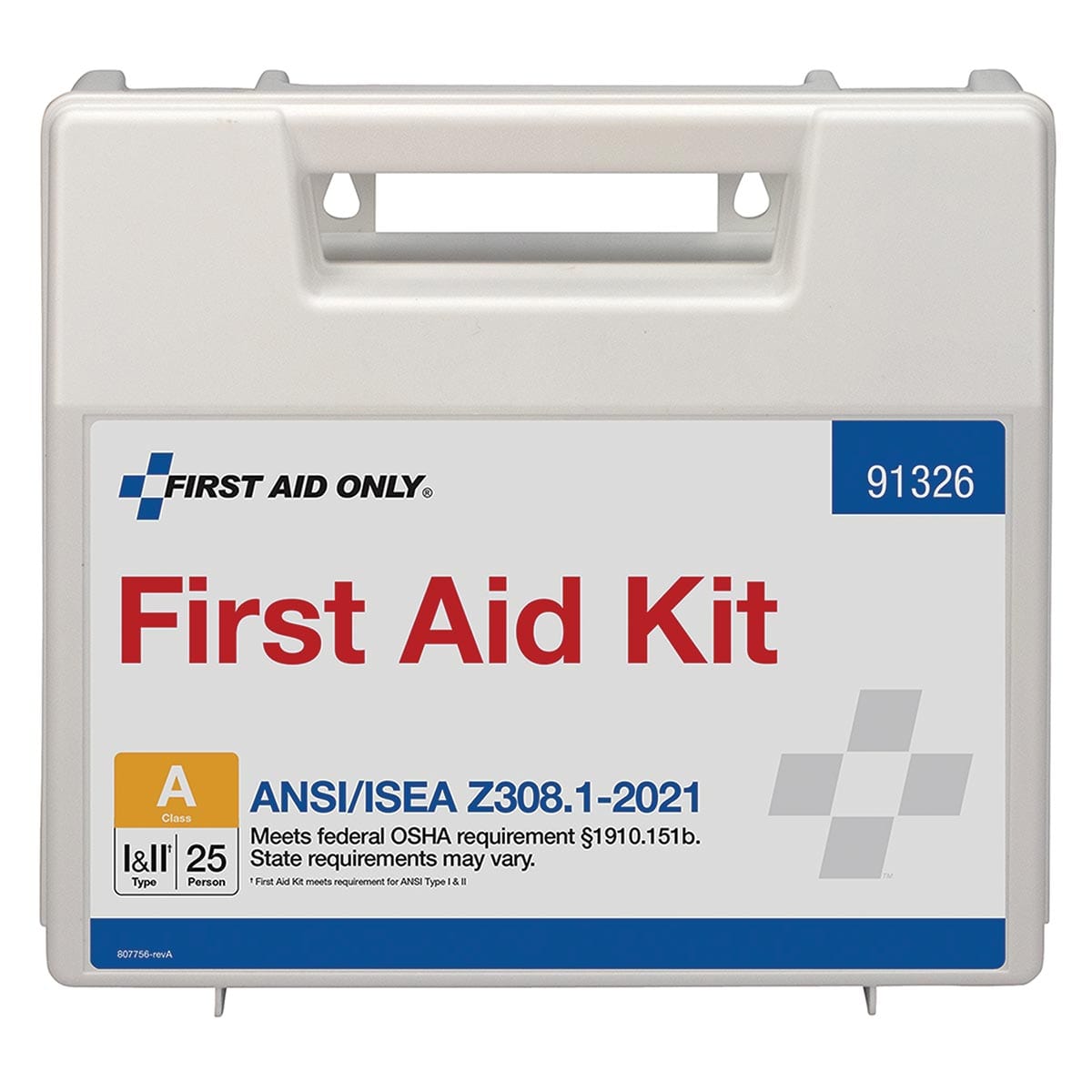 First Aid Only 25 Person ANSI A Plastic First Aid Kit with Dividers