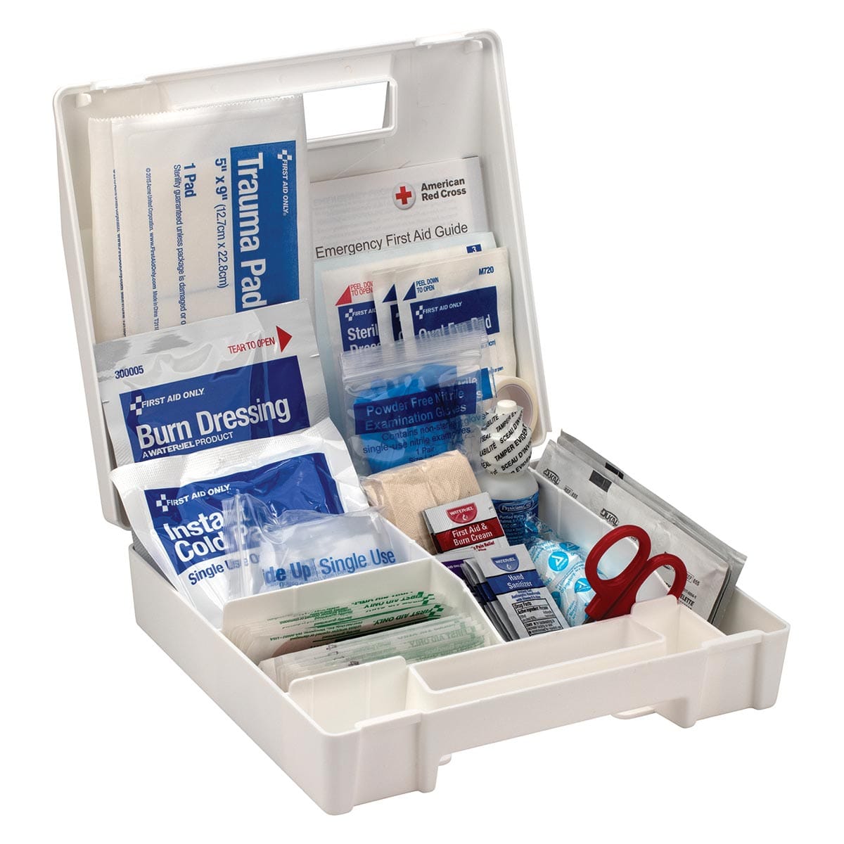 First Aid Only 91326 25 Person ANSI 2021 Class A, Plastic First Aid Kit with Dividers