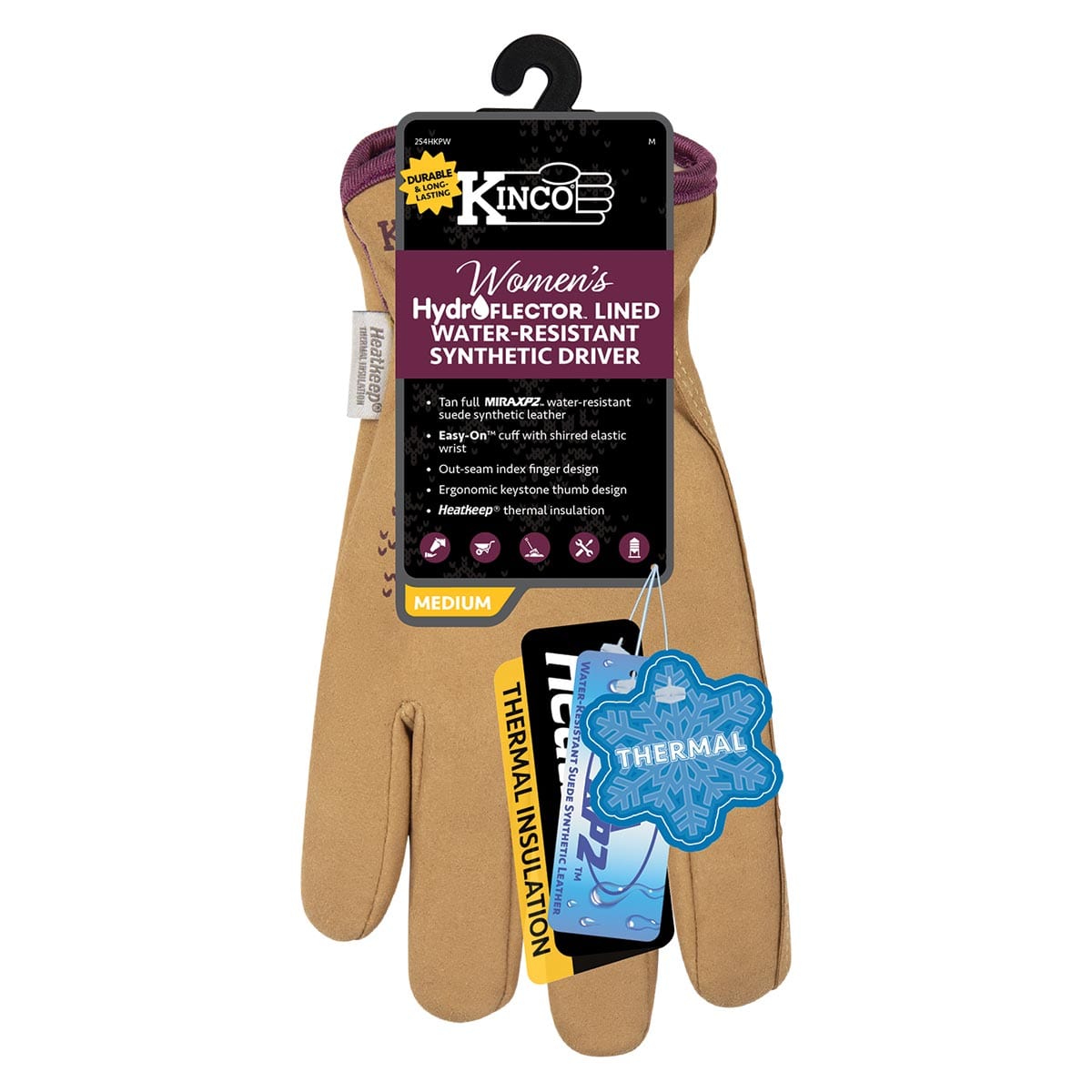 Kinco Women's HydroFlector Lined Water-Resistant Synthetic Driver