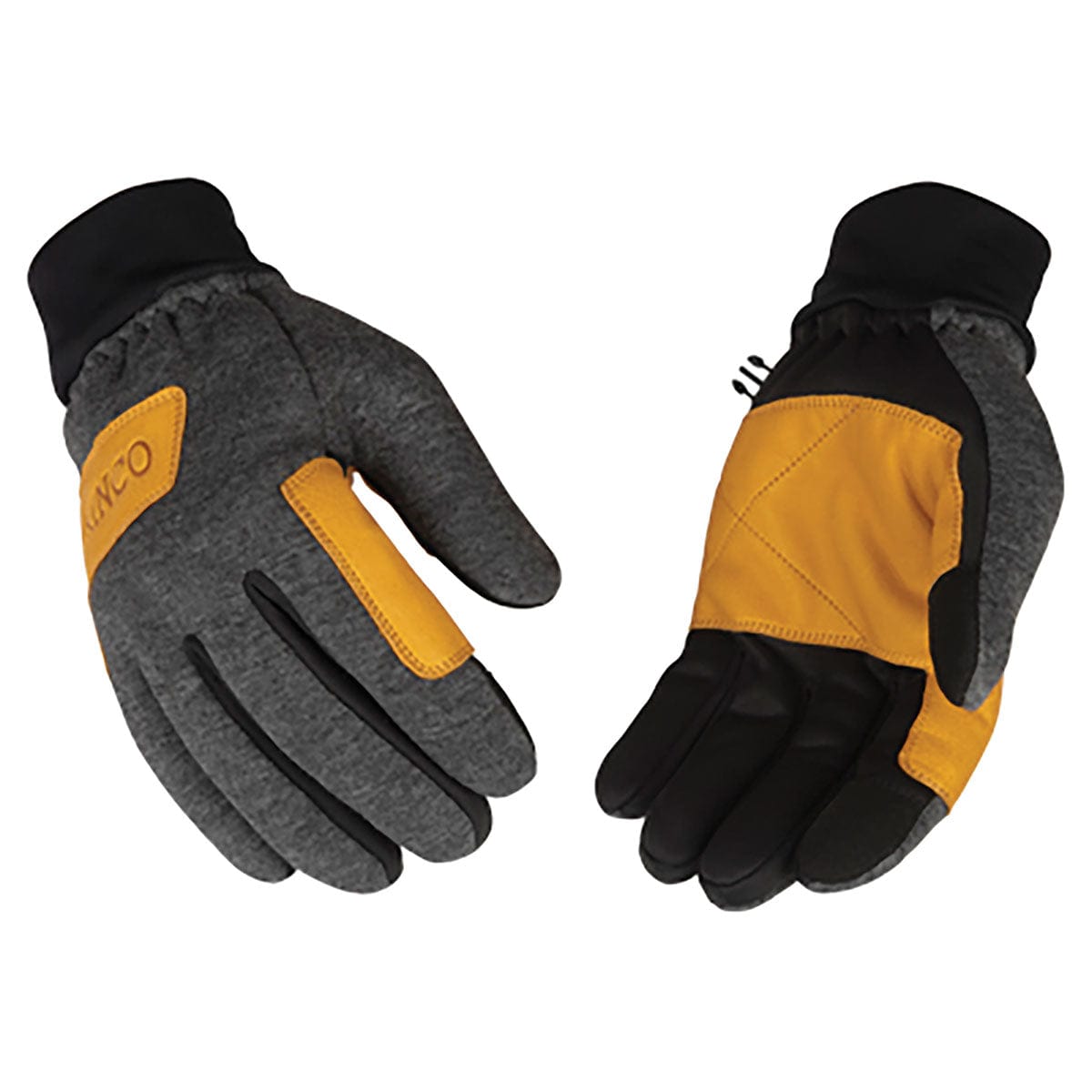 Kinco Lined Lightweight Fleece Hybrid Gloves with Double-Palm
