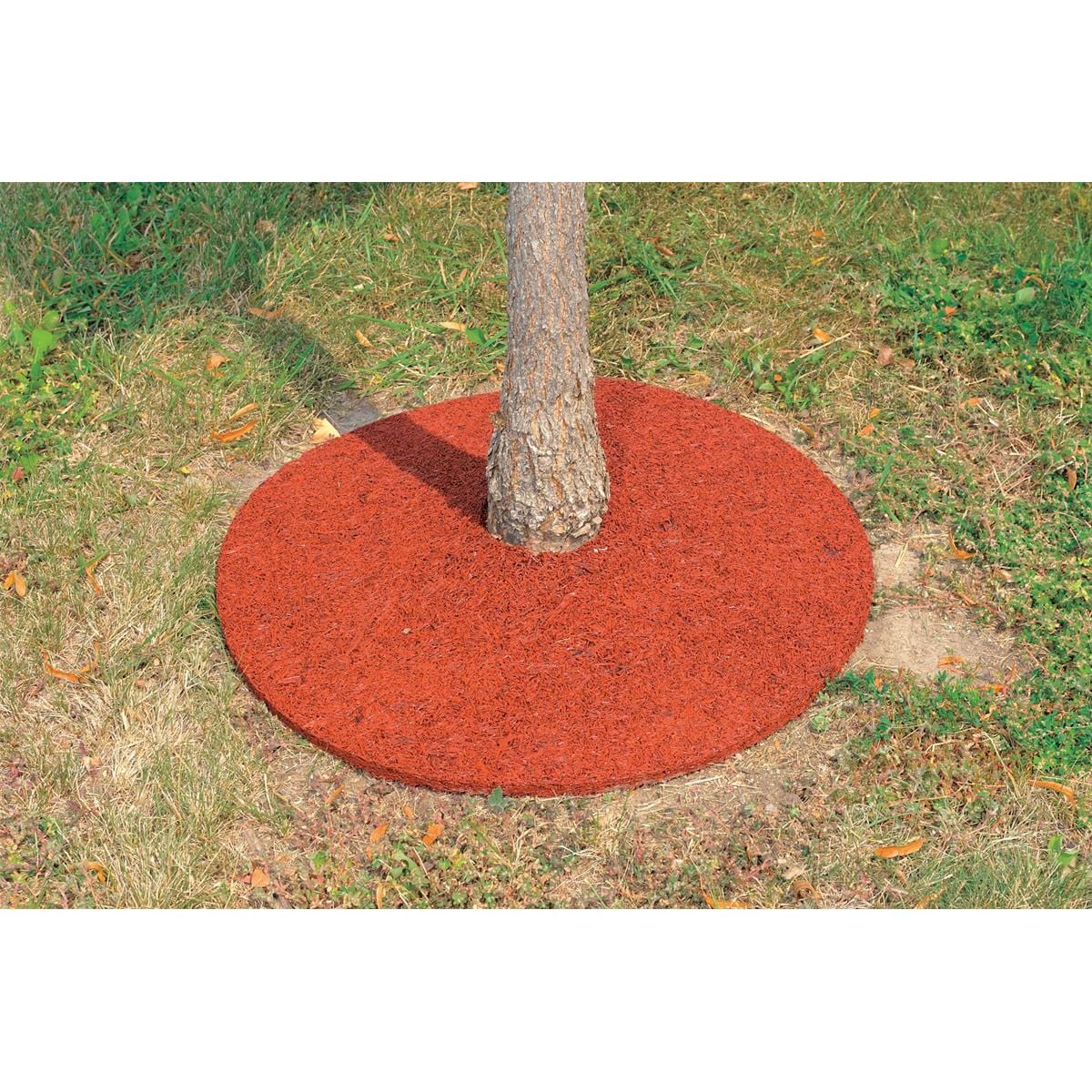 Tree Rind Red Mulch RUBBERIFIC Mulch Rubber Tree Rings | Gemplers