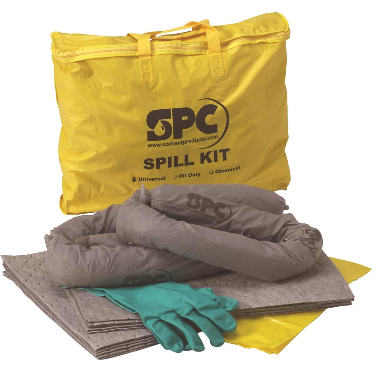 BRADY SPC ABSORBENTS Economy Spill Kit, Universal/Maintenance