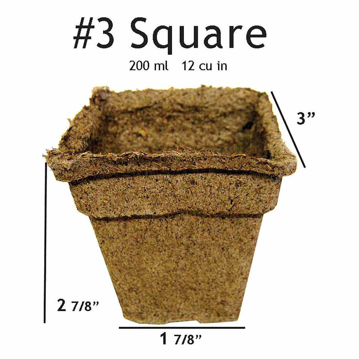 CowPots #3 Square 400 PK