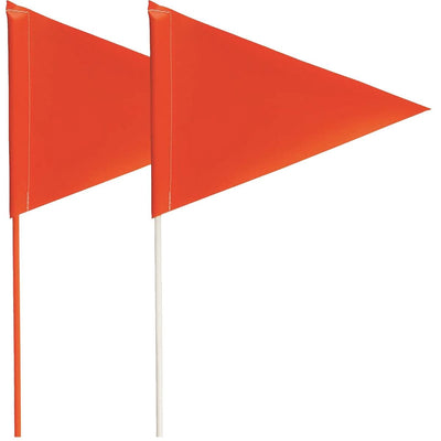 Fluorescent Orange Blackburn Pennant Marking Flag with Fiberglass Staff