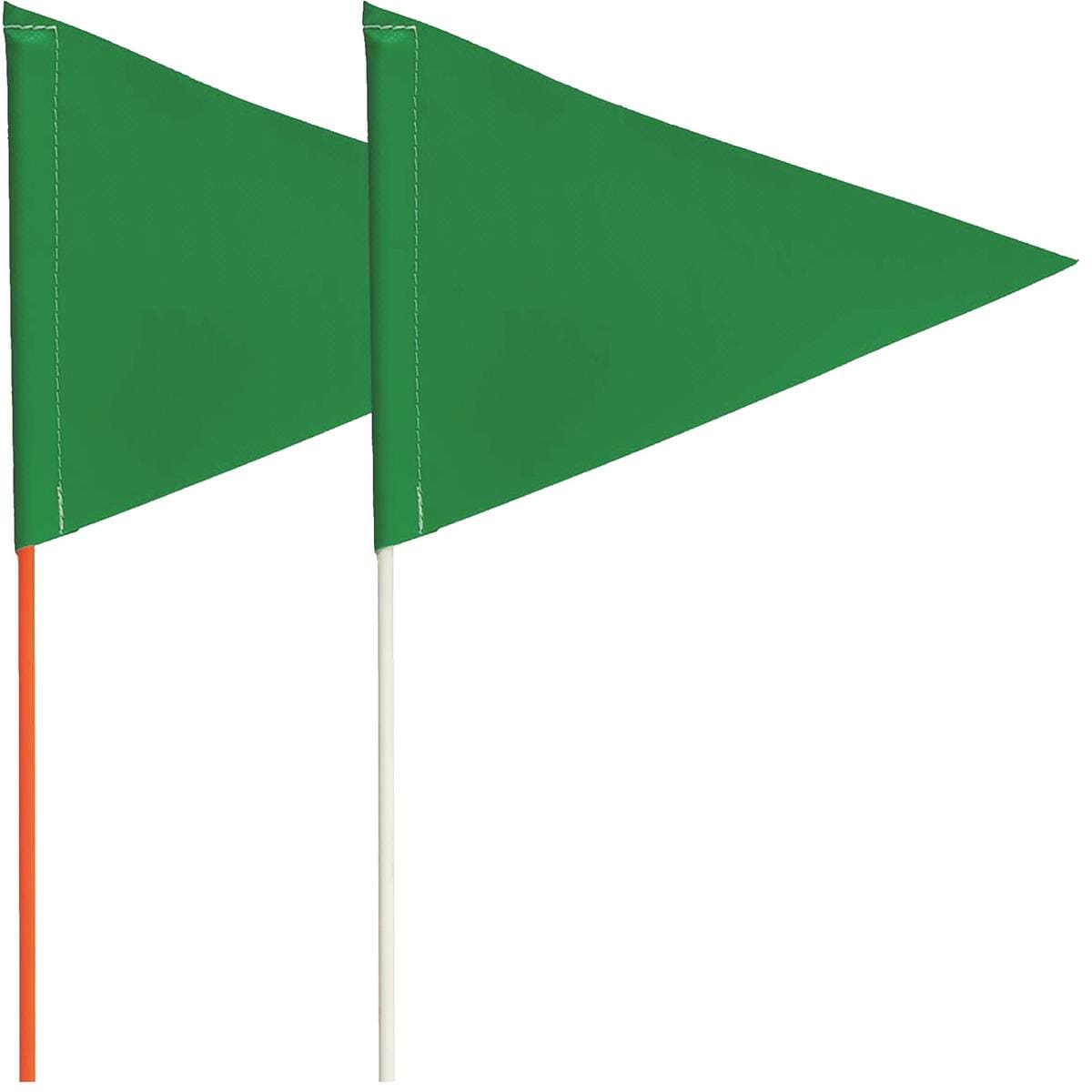 Green Blackburn Pennant Marking Flag with Fiberglass Staff
