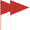 Red Blackburn Pennant Marking Flag with Fiberglass Staff