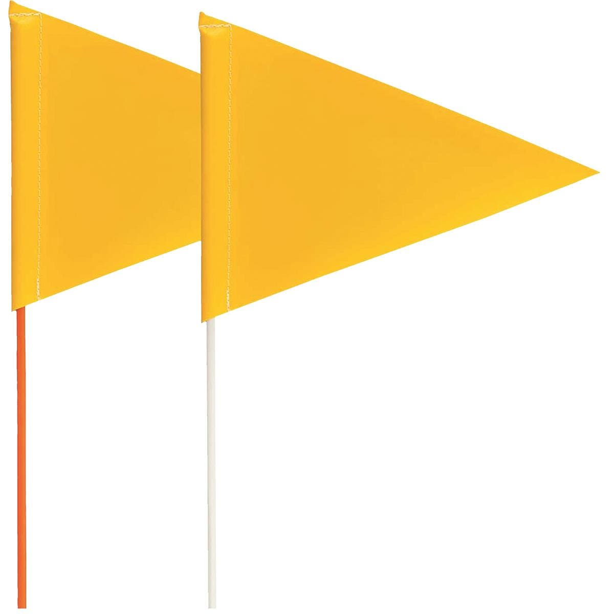 Yellow Blackburn Pennant Marking Flag with Fiberglass Staff
