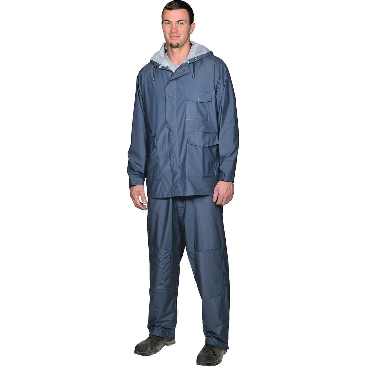 Sugar River by Gemplers Rain Jacket and Bibs, PVC-on-Nylon - XXL / Blue