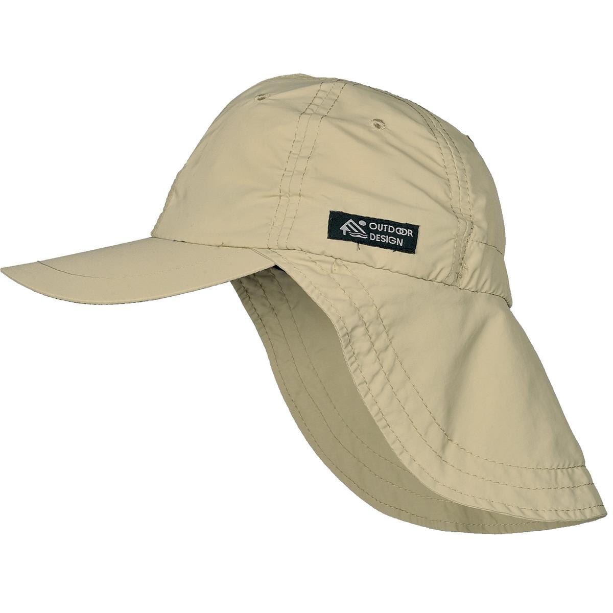 Khaki Unisex Sun Cap with Neck Guard