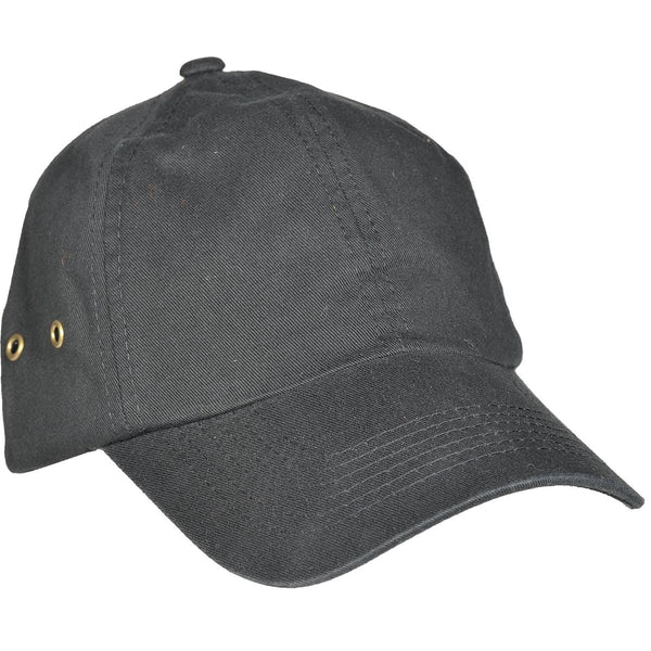 2 TONE LEATHER COTTON CAP- Black D-00796
