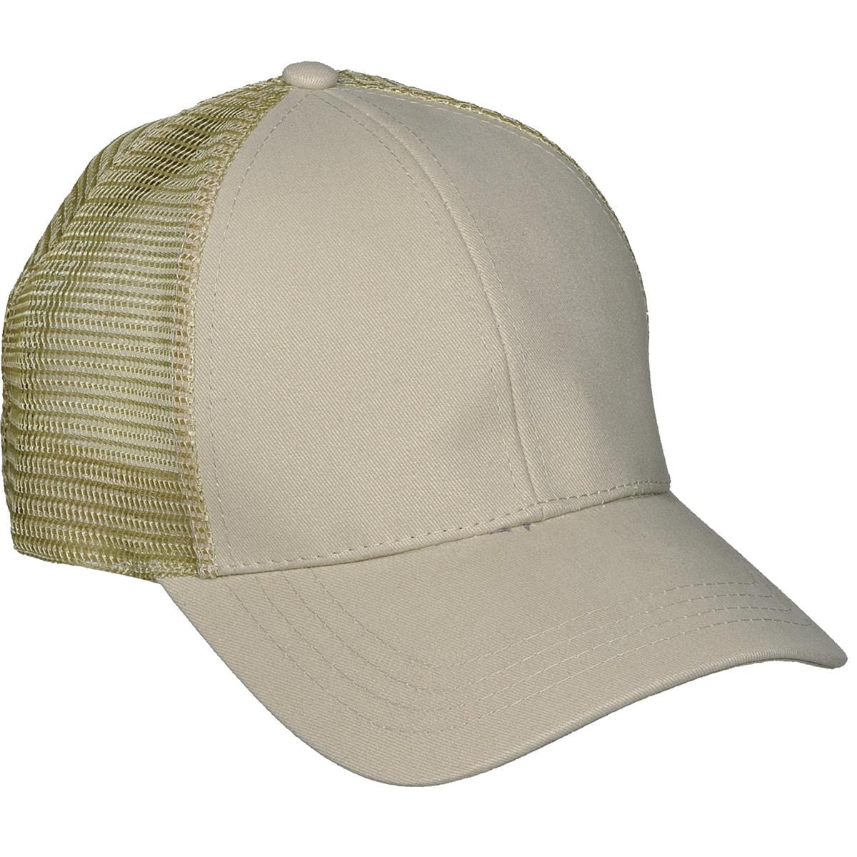 Cotton Mesh-Back Baseball Cap, Matching Mesh