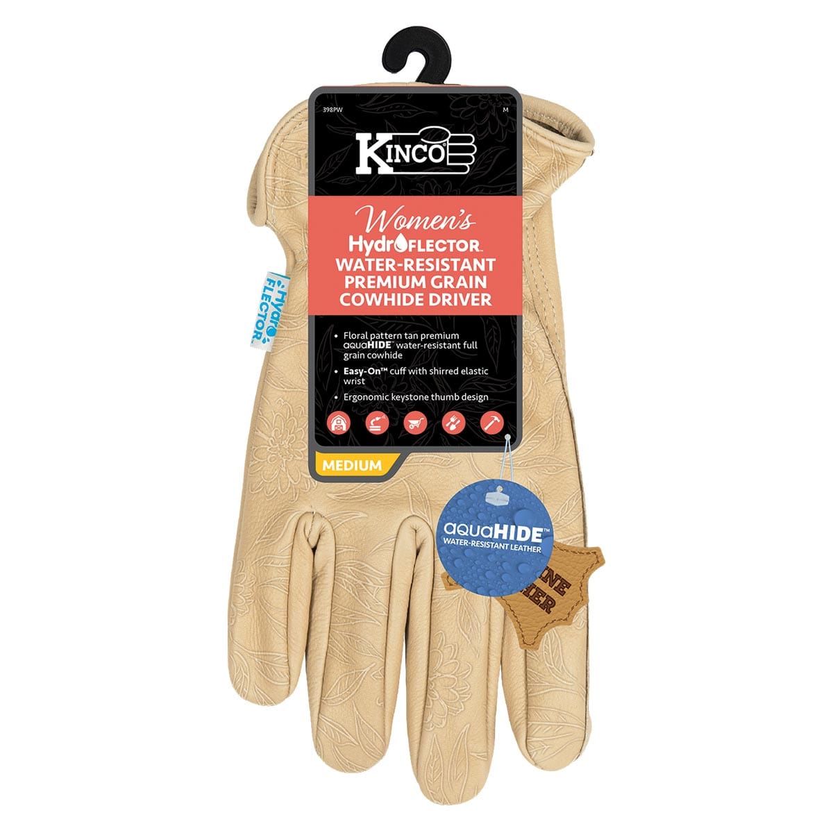 Kinco Women's HydroFlector Water-Resistant Premium Grain Cowhide Driver