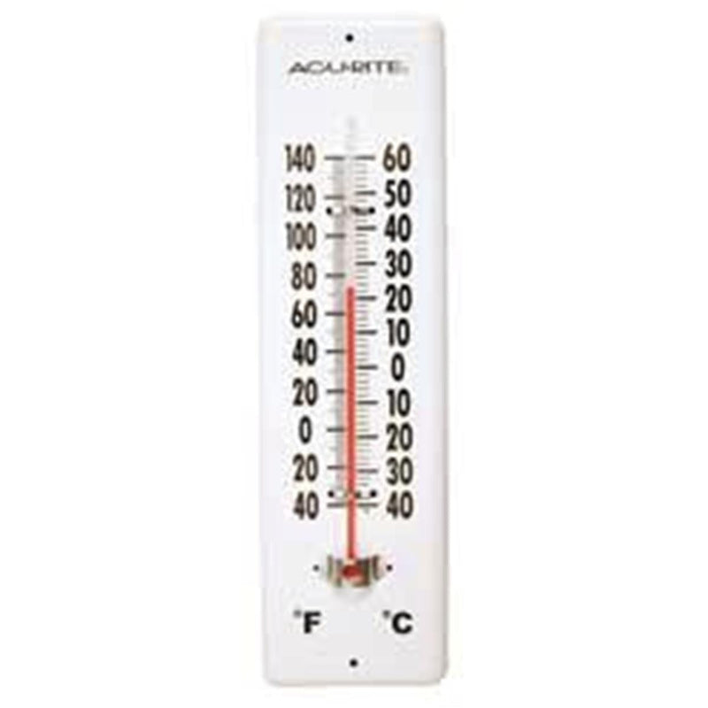 11-1/2"H Mercury-Free Aluminum Case Traditional Thermometer