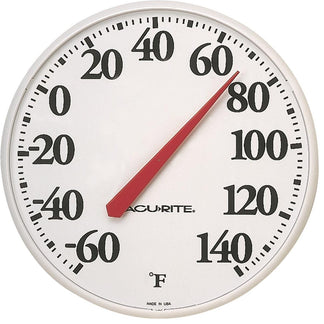 12 inch large outdoor thermometer for patio wall, Round outside