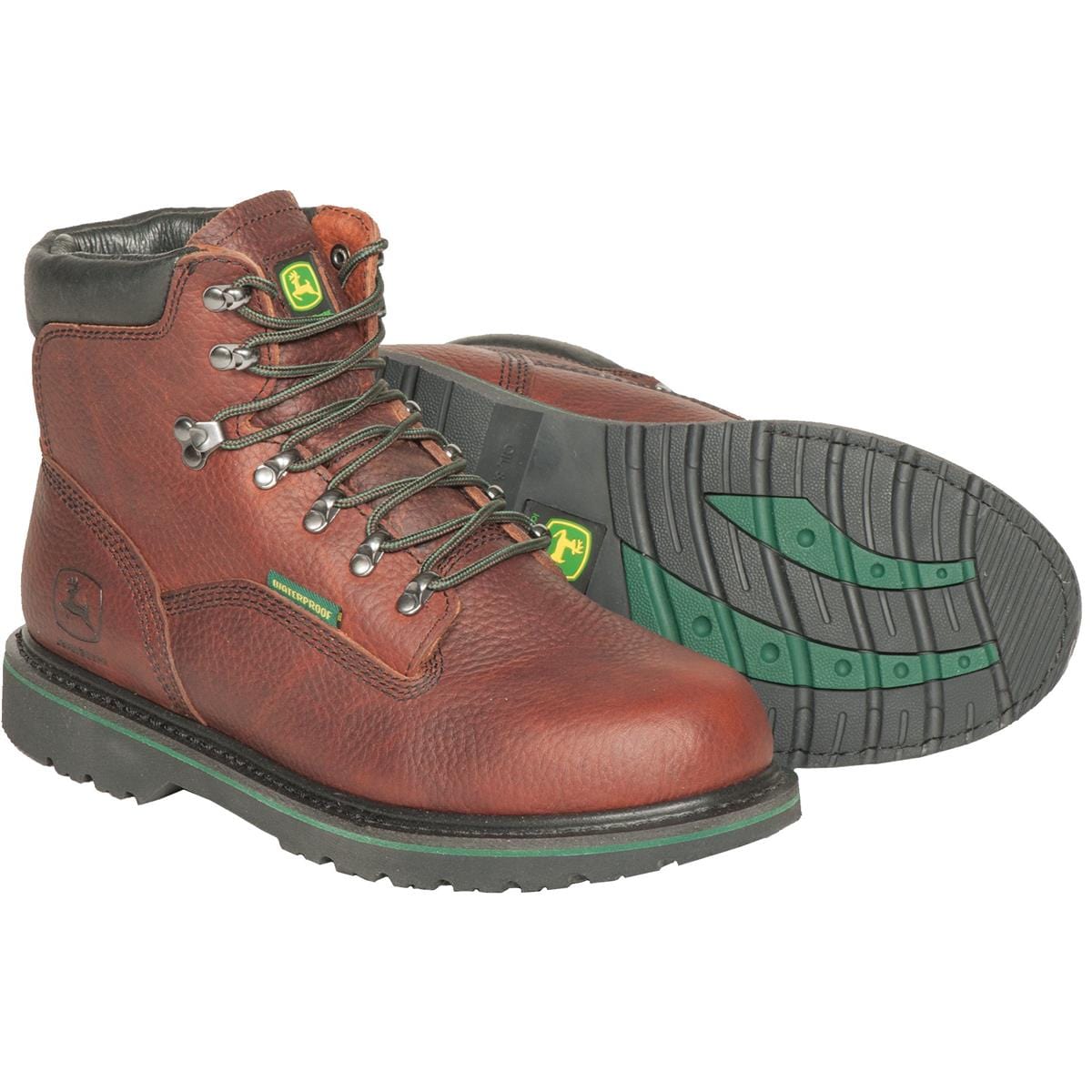 John Deere 6"H or 8"H Plain Toe Waterproof Boots