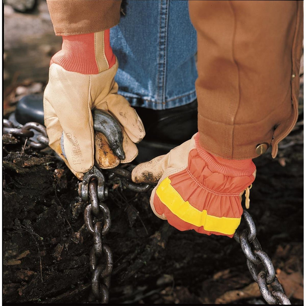 High-Visibility Orange, Insulated, Waterproof Pigskin Gloves