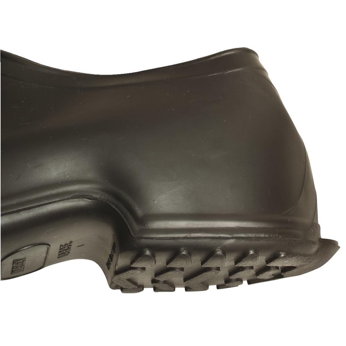 Closeup of 4"H Rubber Overshoe heel