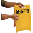 Blank Yellow Floor Sign w/ Caution Legend
