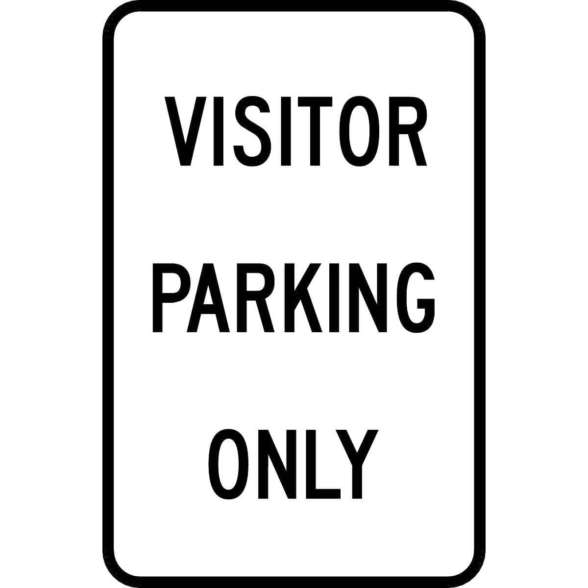 "Visitor Parking Only" Reflective Traffic Control Sign
