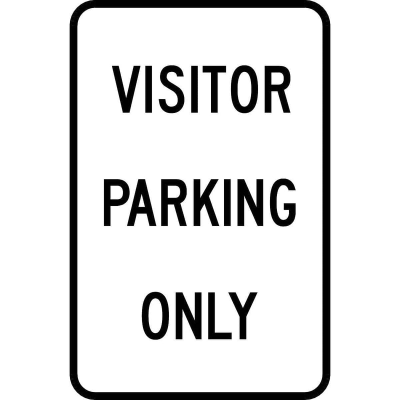 "Visitor Parking Only" Reflective Traffic Control Sign