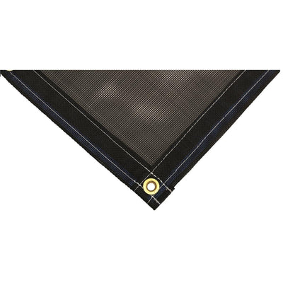 Vinyl-Coated Open Mesh Black Tarp