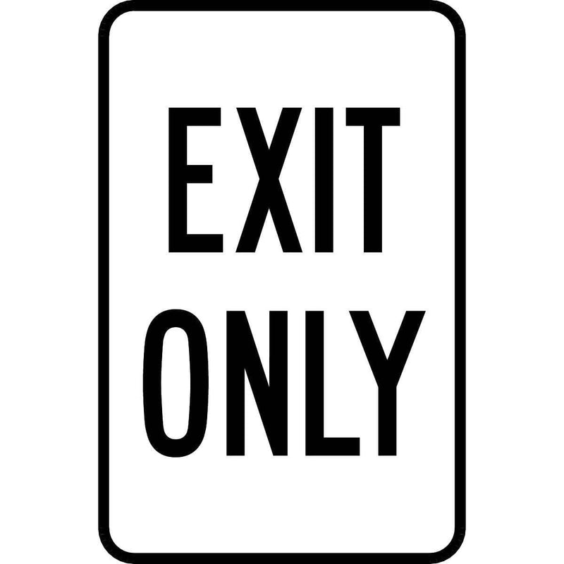"Exit Only" Aluminum Traffic Control Sign