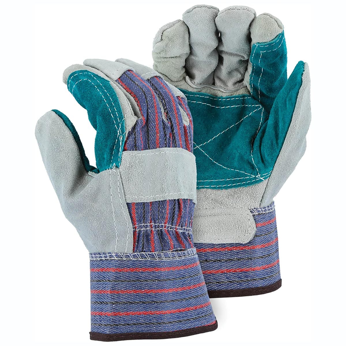 Double Palm Leather Work Gloves : Unlined Leather Palm Work Gloves :  Industrial Safety Gloves and Hand Protection