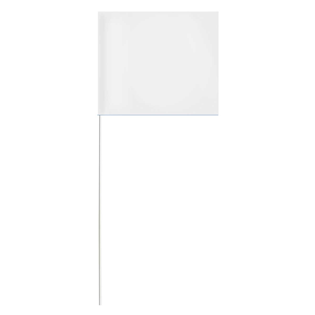 White Blackburn High-Vis Vinyl Marking Flags with Fiberglass Staffs