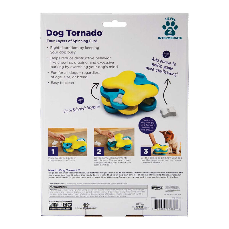 Outward Hound Tornado Puzzle Blue Dog Toy