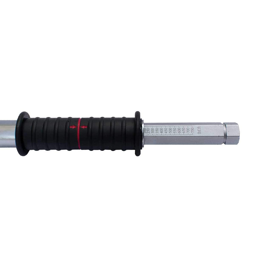 Closeup of the handle on a AME Break Away Torque Wrench