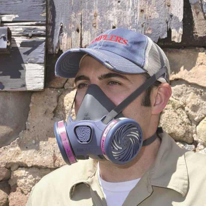 Man wearing a Moldex 7000 Series Half-Mask Respirator