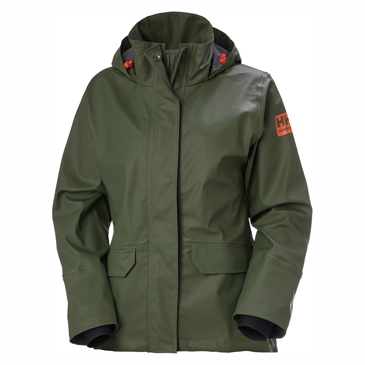 Army Green Helly Hansen Women's Luna Waterproof Rain Jacket