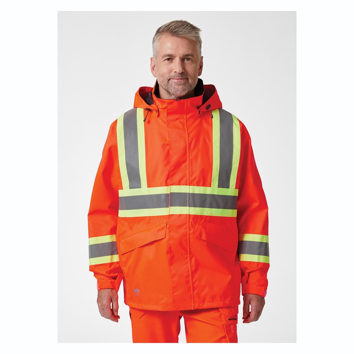 Bright Orange Helly Hansen ANSI Class E Alta Shell Hi-Vis Jacket CSA-Compliant