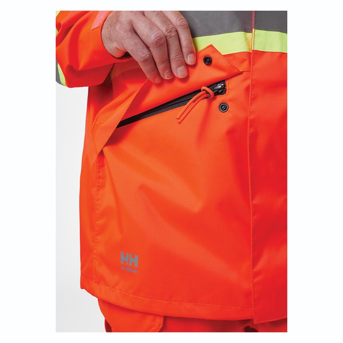 Bright Orange Helly Hansen ANSI Class E Alta Shell Hi-Vis Jacket CSA-Compliant