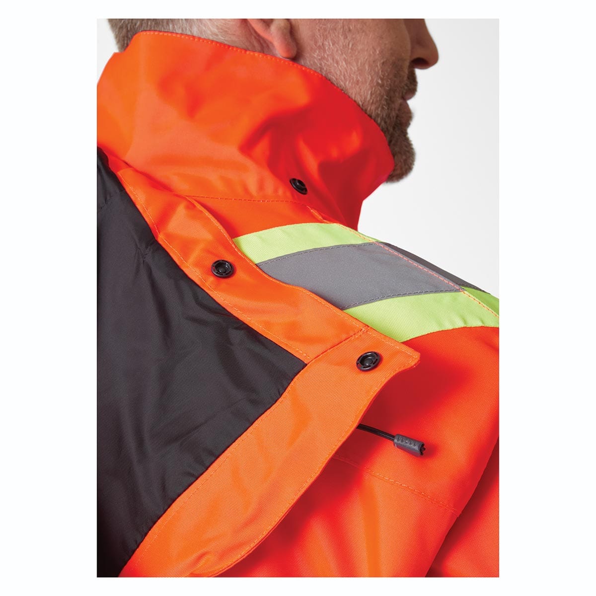 Bright Orange Helly Hansen ANSI Class E Alta Shell Hi-Vis Jacket CSA-Compliant