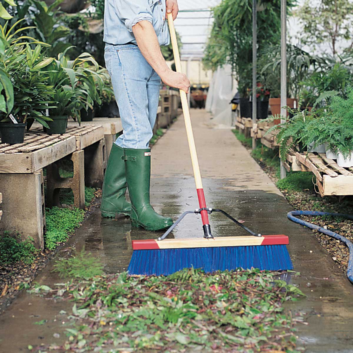 #94 Heavy-Duty, Plastic Bristle Sweeping Broom, 24"