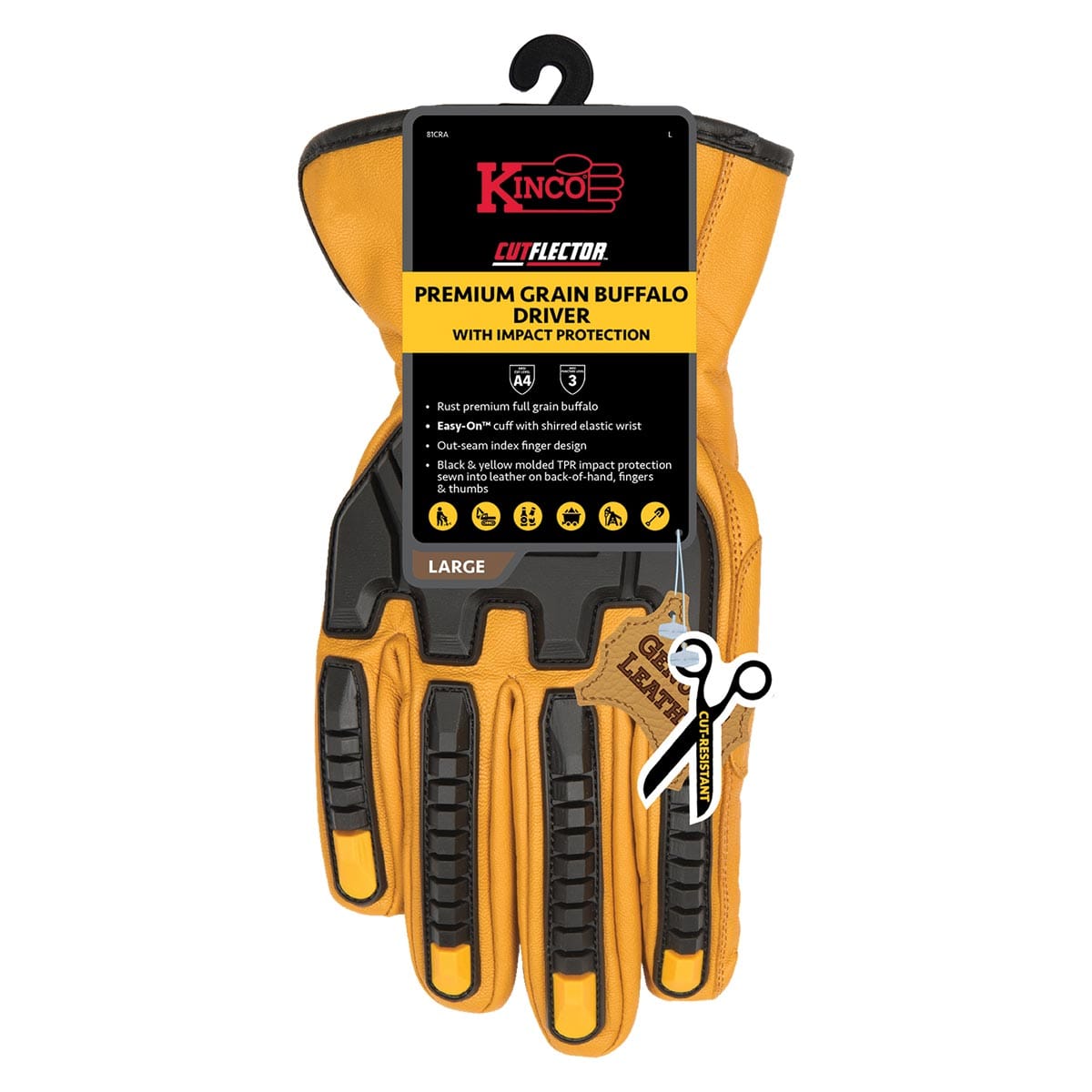 Kinco CutFlector Premium Grain Buffalo Driver with Impact Protection