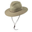 Khaki Brushed Twill Safari Hat with 3