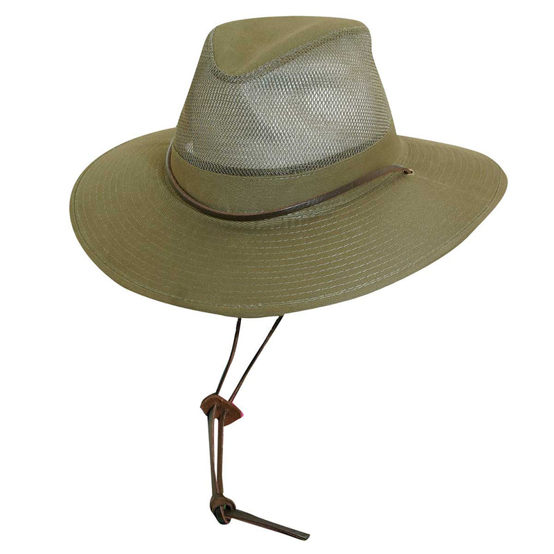 Men's Dorfman-Pacific Twill Mesh Safari Sun Hat 3XLarge Khaki