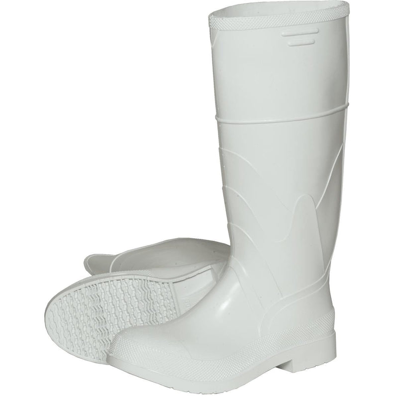 Dunlop White PVC Boots, 16"H, Steel Toe