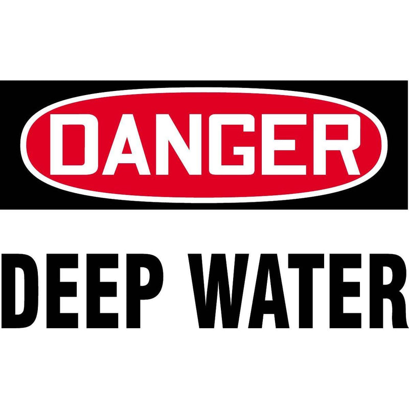 "Danger - Deep Water" Warning Sign