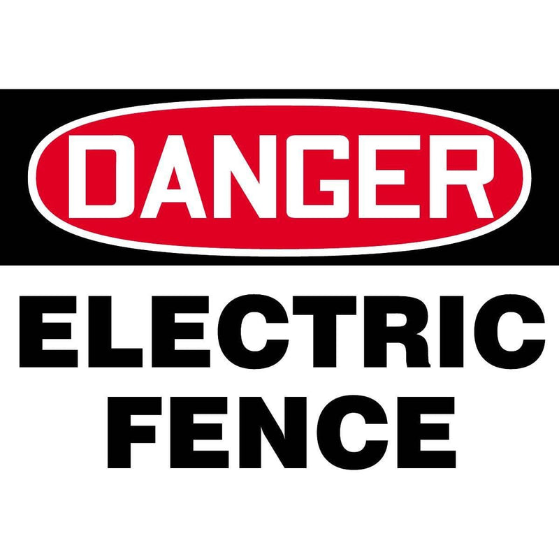 "Danger - Electric Fence" Warning Sign